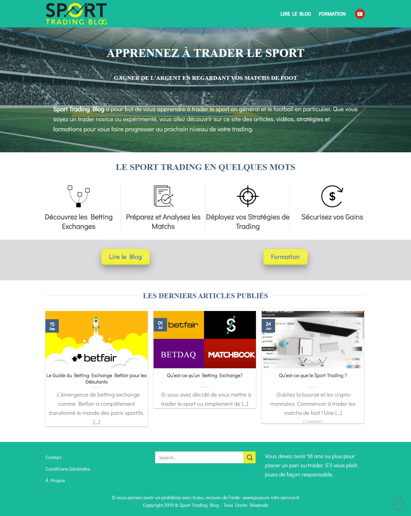 Thiết kế web Sport Trading Blog