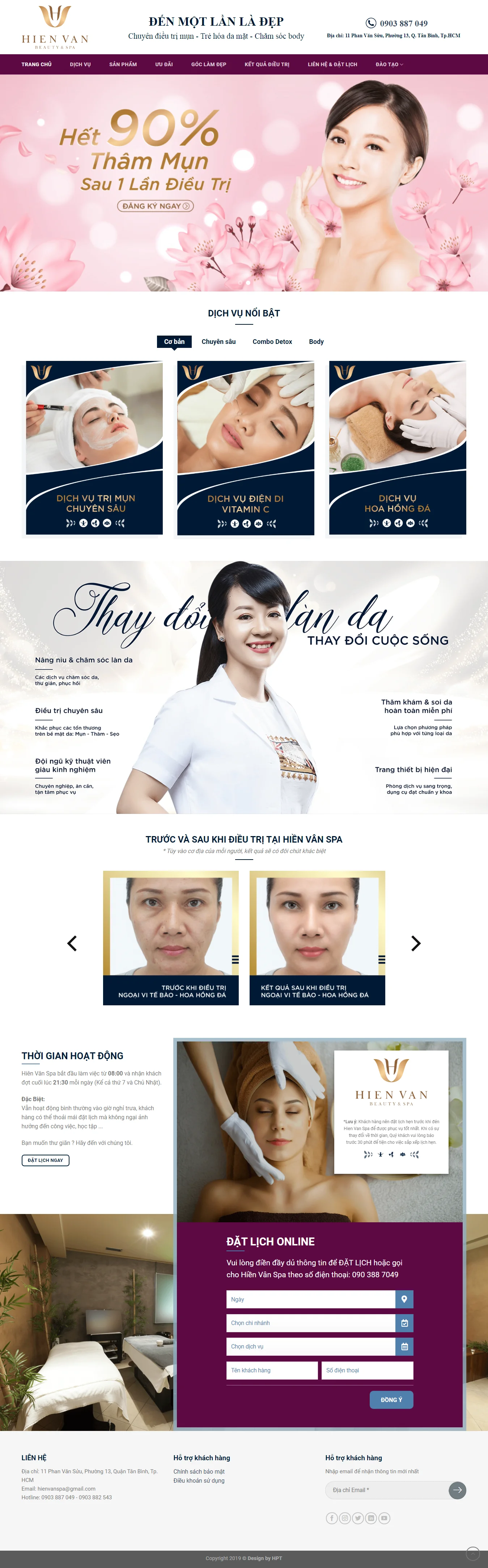 Thiết kế web Hiền Vân Spa