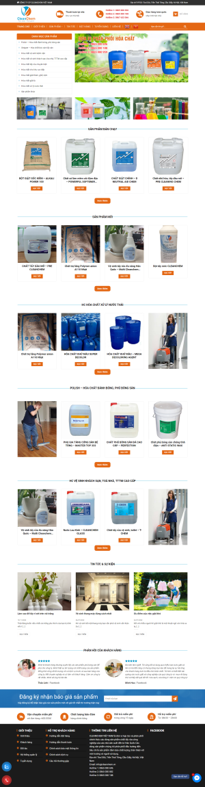 Web Bán hàng về chất tẩy rửa công nghiệp
