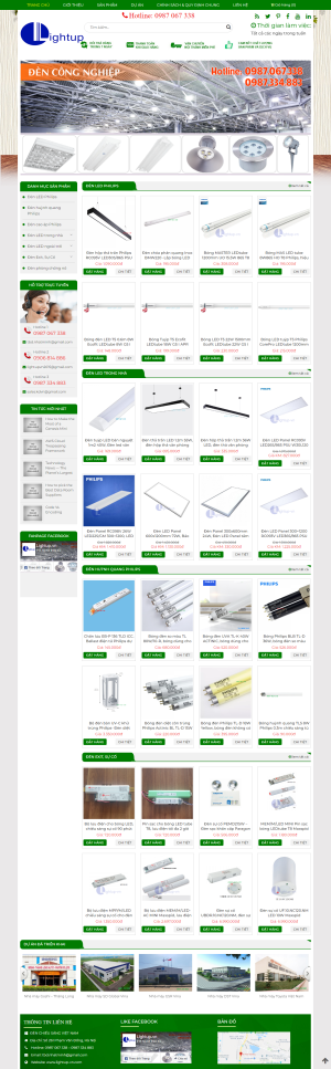Web về vật tư thiết bị đèn chiếu sáng