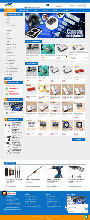 Web Bán hàng về linh kiện