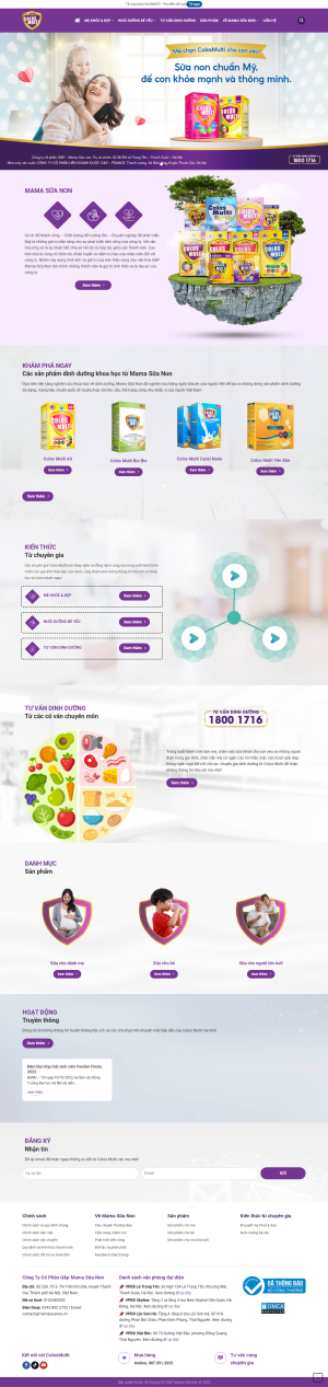 Web về sản phẩm sữa non
