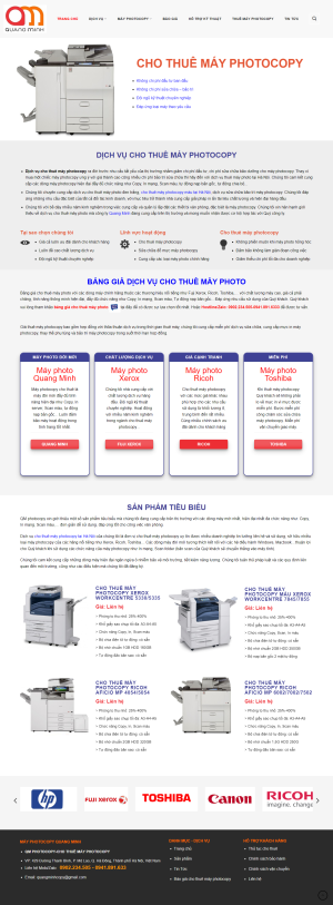 Web dịch vụ về cho thuê máy Photocopy
