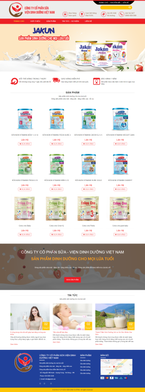 Web về sữa non & sữa dinh dưỡng