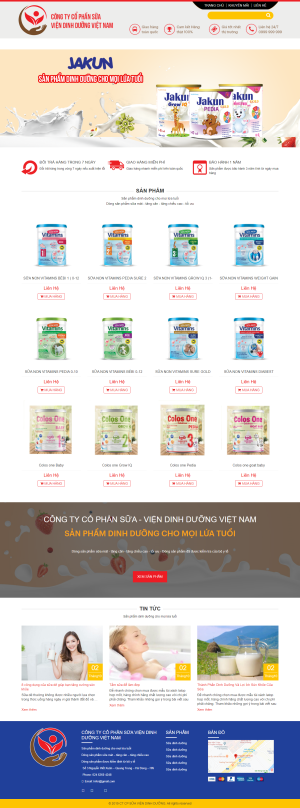 Web Bán hàng về sữa