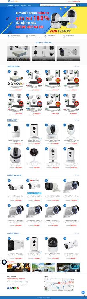 Web Bán hàng về Camera