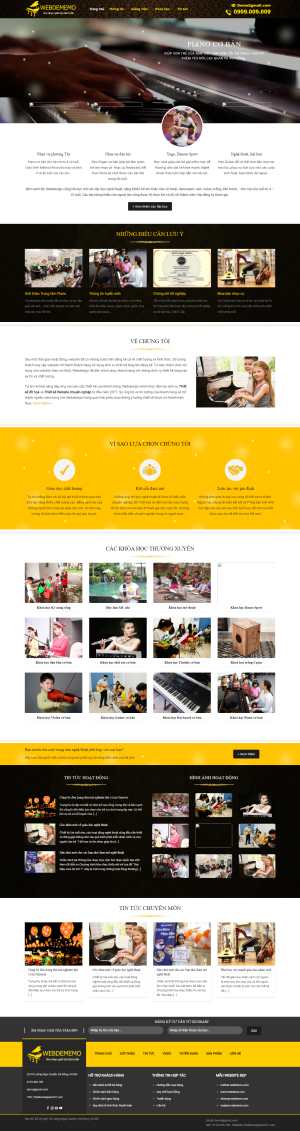 Web giới thiệu về học viện âm nhạc