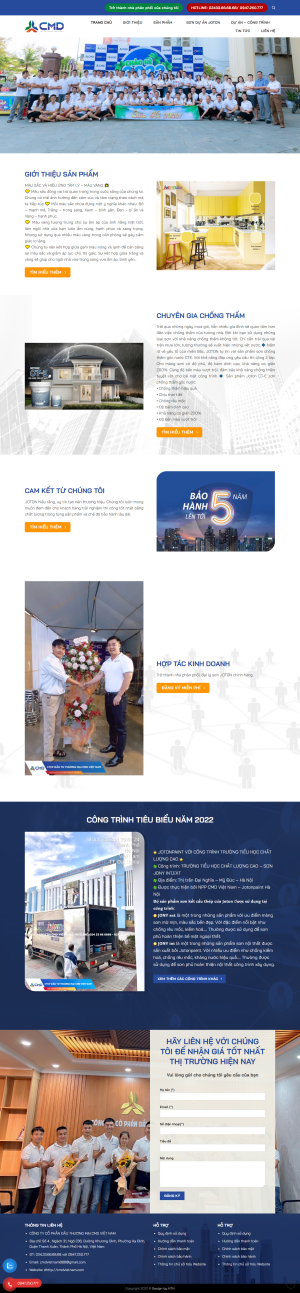 Web giới thiệu về công ty sơn
