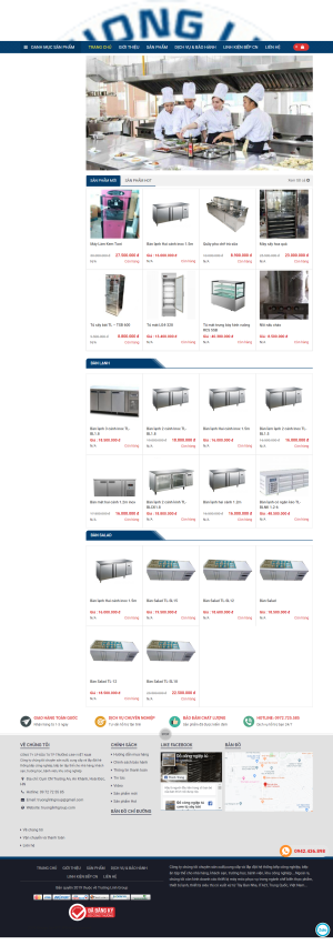 Web bán hàng về thiết bị inox