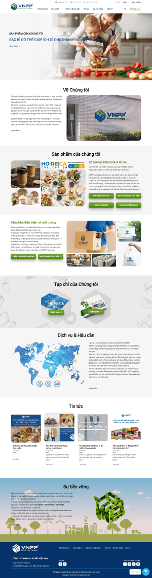 Web giới thiệu về sản xuất bao bì giấy
