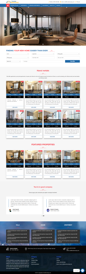 Web dịch vụ cho thuê nhà
