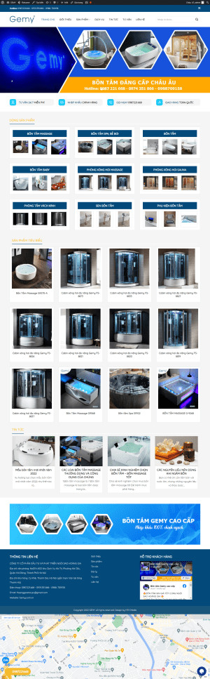 Web Thiết bị bồn tắm xông hơi GEMY