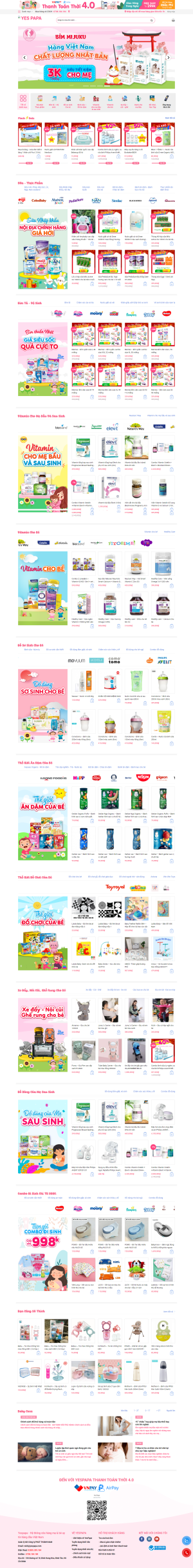 Web bán hàng đồ dùng trẻ nhỏ
