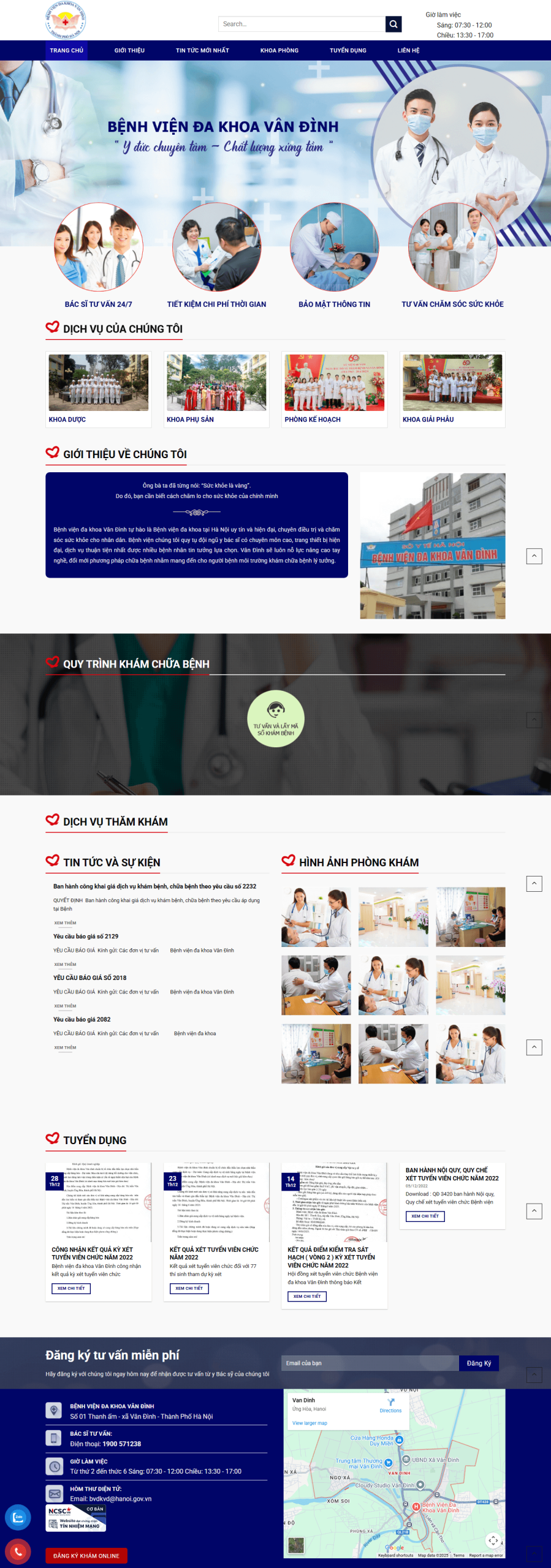 Web bệnh viện - BVĐK Vân Đình