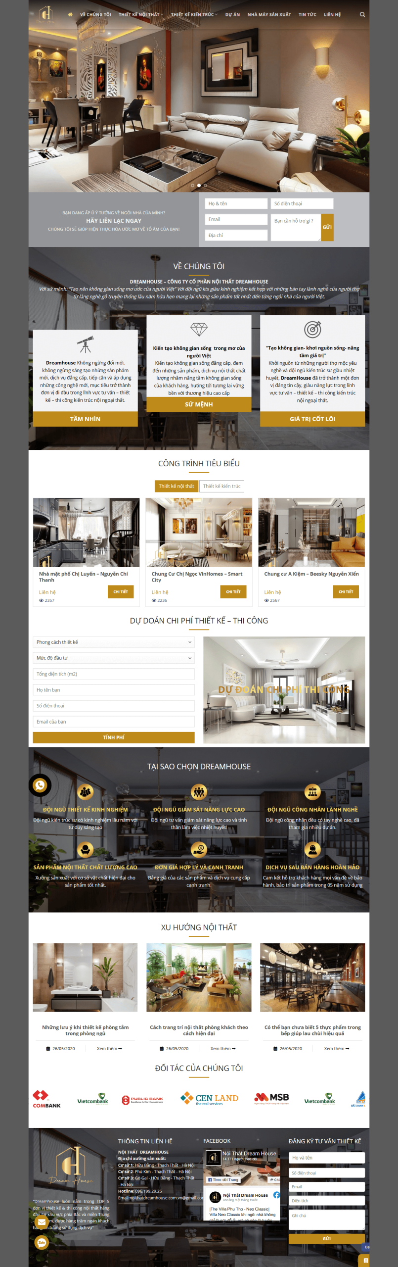 Web về Thiết kế Nội thất - Kiến trúc