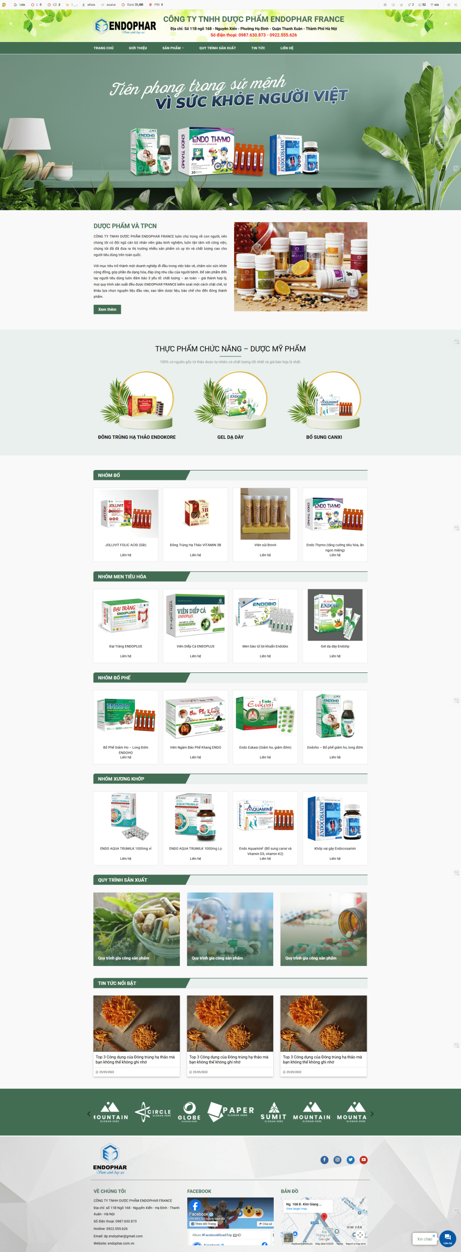 Web dược phẩm - endophar