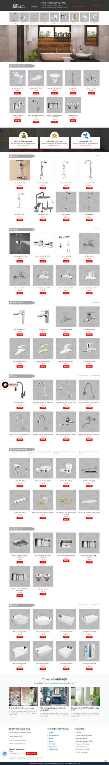 Web về Thiết bị nhà tắm