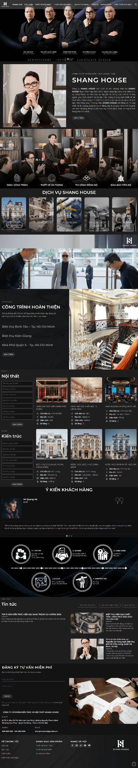 Web về Công ty Kiến trúc và Nội thất