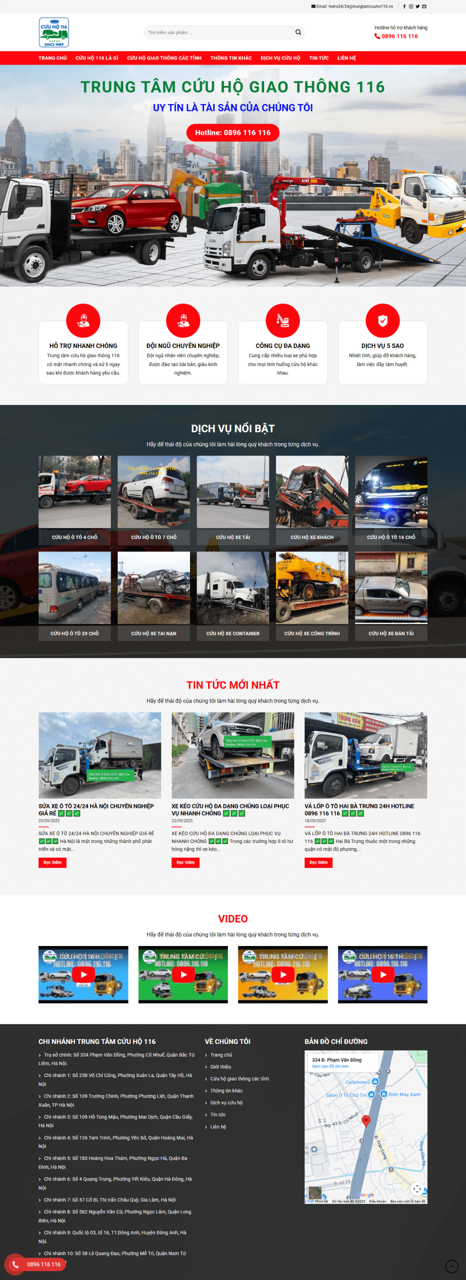Web về Trung tâm cứu hộ