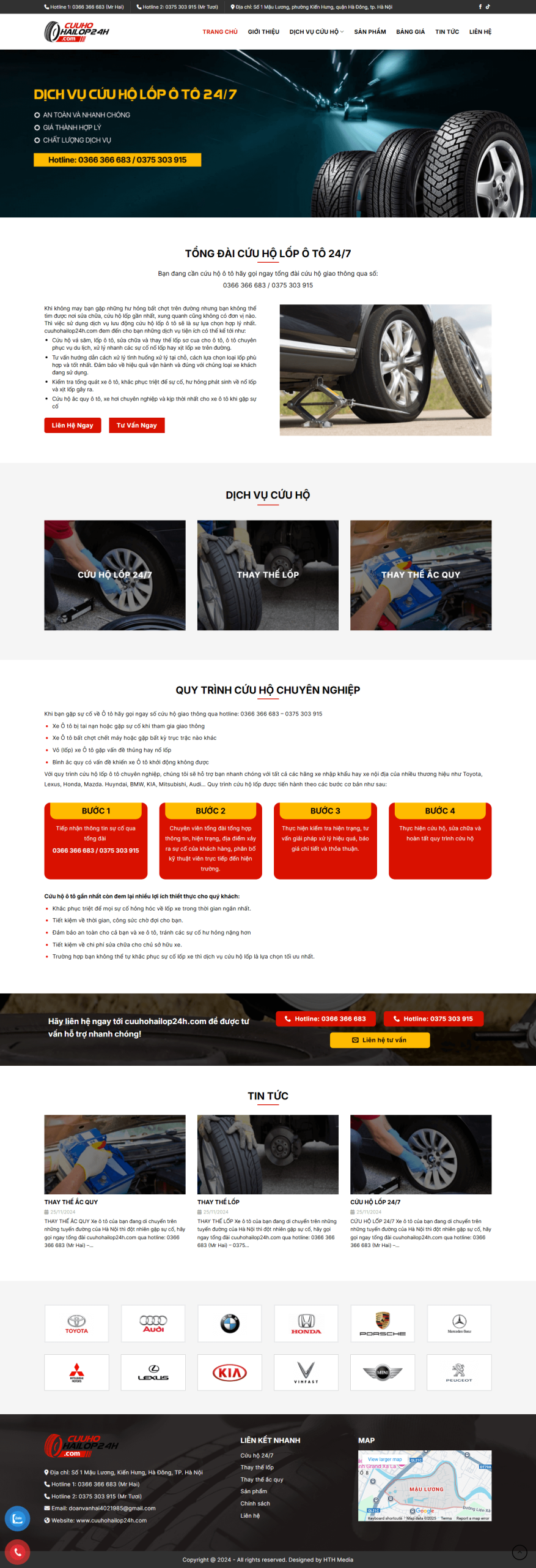 Web về Dịch vụ Cứu hộ