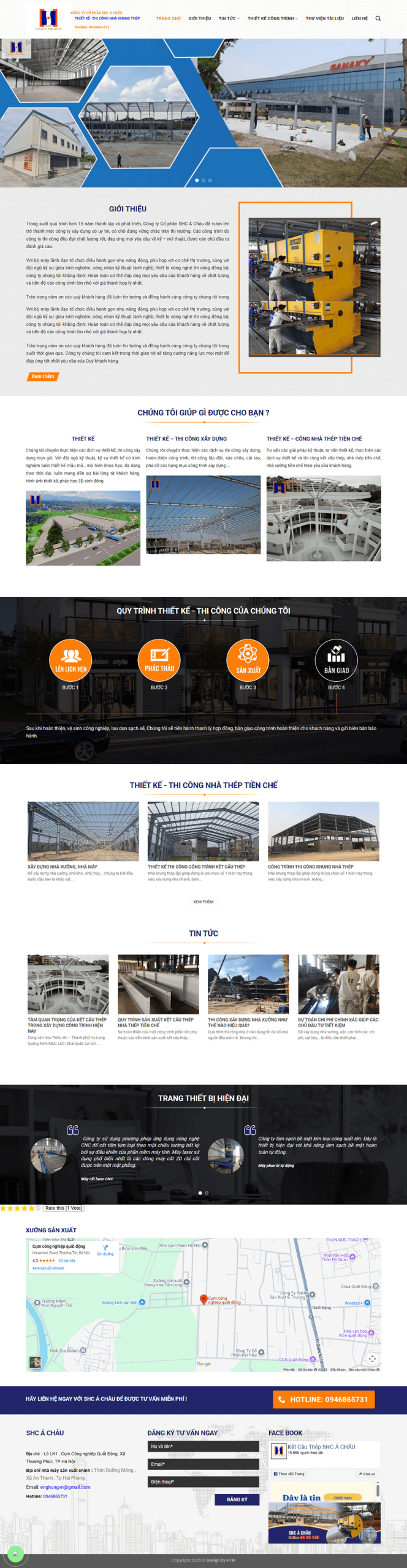 Web về Thiết kế - Thi công Nhà khung thép