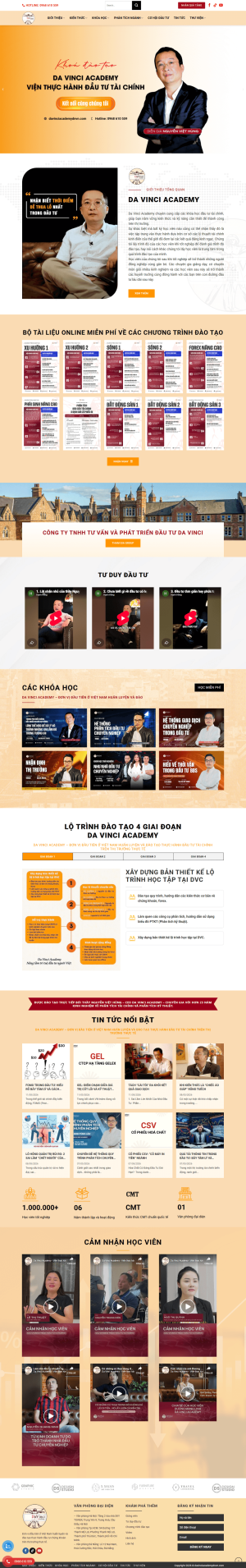 Web về Đào tạo Đầu tư Chứng khoán