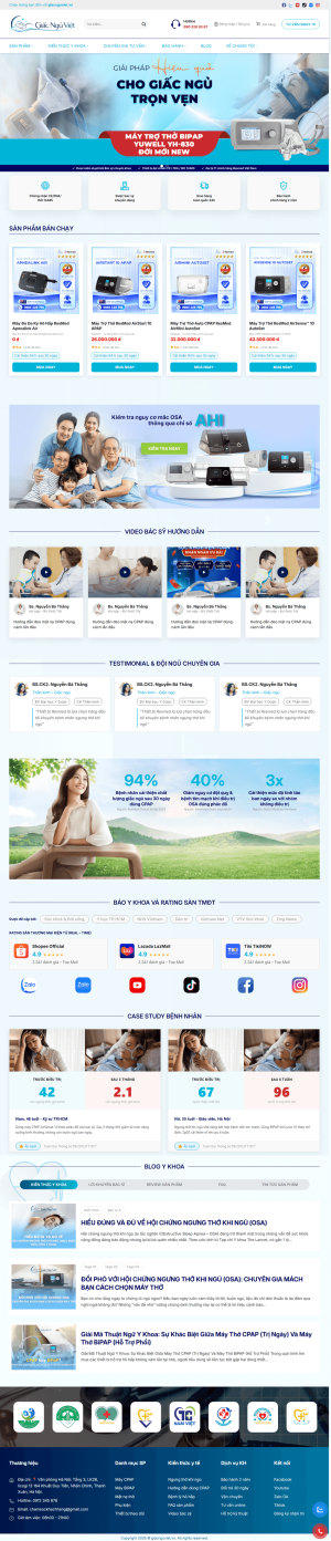 Web về thiết bị chăm sóc sức khỏe