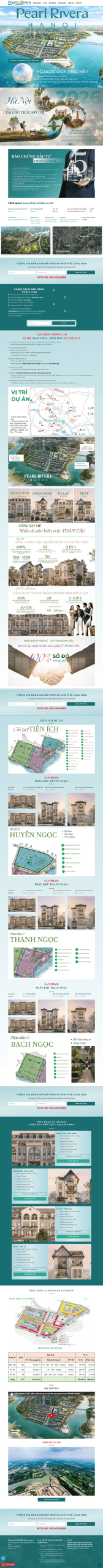 Landing Page BĐS - Làng Hoa Pearl Rivera HN